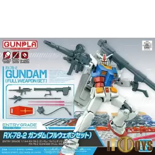 Entry Grade 1/144 Scale 
Mobile Suit Gundam 
Rx-78-2 Gundam (Full Weapons Set)